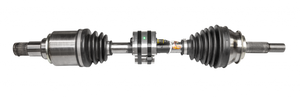 Clamping Battery Telemetry-mini Mounted on Half Shaft with strain gauge