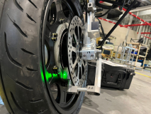 Hjulkrafttransducer med telemetri på motorcykel