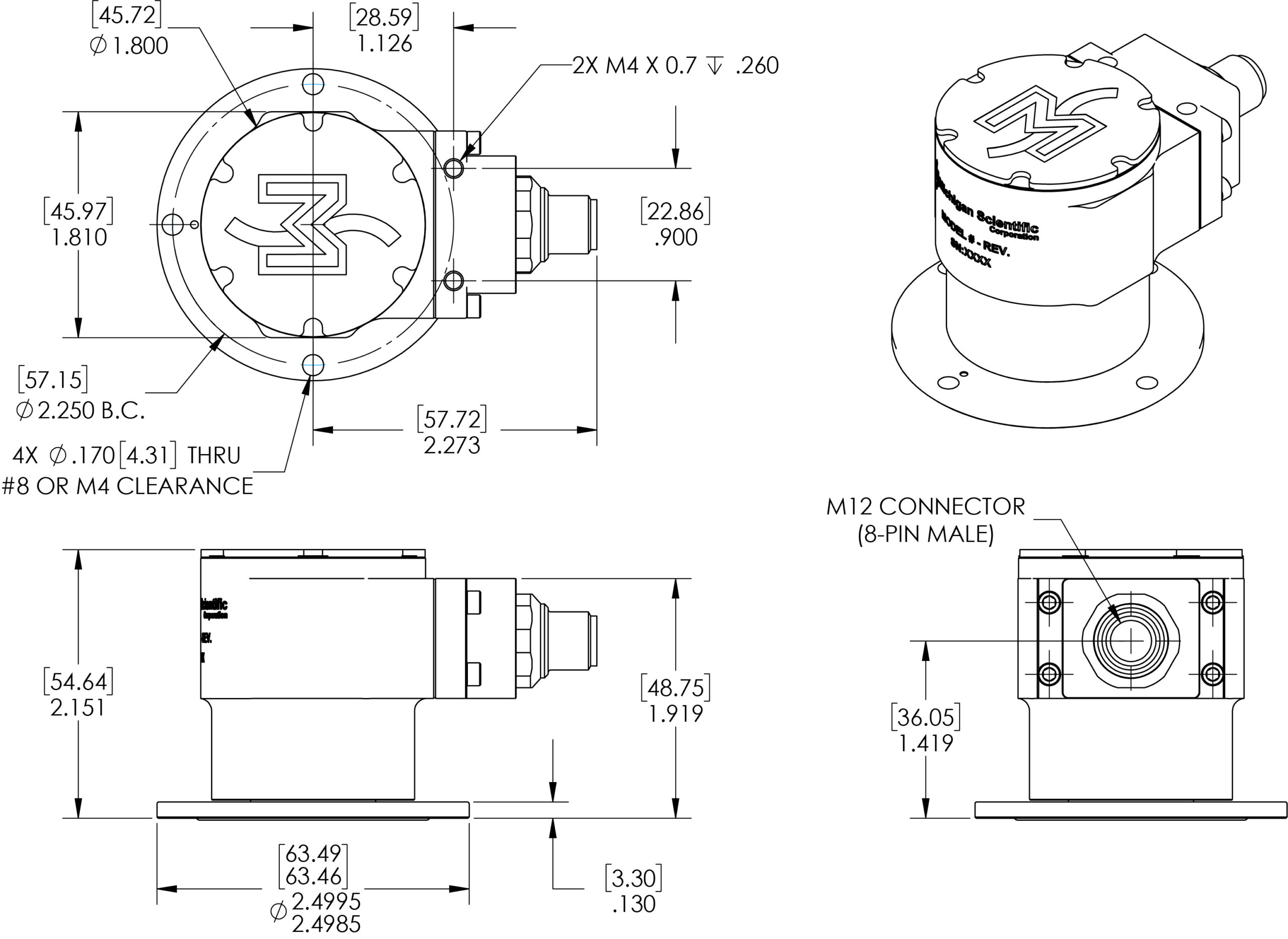 Wheel Pulse Transducer drawing
